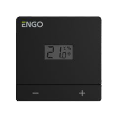 TERMOSTAT ENGO EASY-230B, MONTAJ PE PERETE, PRIN FIR, ECRAN LCD, 230V, BLACK