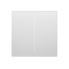 MOES ZIGBEE STAR FEATHER SMART PUSH BUTTON SWITCH 2 GANG (NEUTRAL WIRE), WHITE