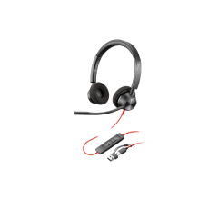 CASTI HP POLY BLACKWIRE 3320 STEREO USB-C HEADSET +USB-C/A ADAPTER