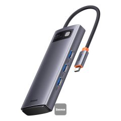 DOCKING STATION BASEUS METAL GLEAM 6-IN-1 USB TYPE-C TO 3XUSB 3.0
