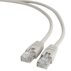 1 M, FTP PATCH CORD  GRAY  PP22-1M, CAT.5E, CABLEXPERT, MOLDED STRAIN RELIEF...