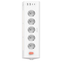 PRELUNGITOR POWER STRIP PROOVE PRISM (5AC + 2 TYPE-C + 2 USB) 1.6M, WHITE