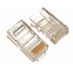 RJ45 MODULAR PLUG, CAT.5E, LONG TYPE, 3U" GOLD PLATED, 100PCS/BAG