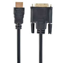 CABLE HDMI TO DVI  1.8M CABLEXPERT, MALE-MALE, GOLD, 18+1PIN SINGLE-LINK,...
