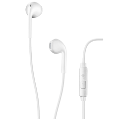 CELLULAR CLUB CONICAL EARPHONE WITH MIC.WHITE