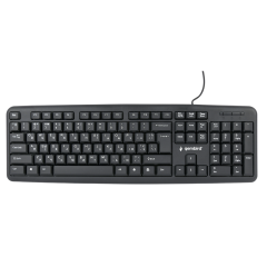 KEYBOARD GEMBIRD KB-U-103-UA, FULL SIZE, SILENT, 1.8M, USB, EN/UA, BLACK