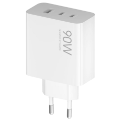 XIAOMI CHARGER 90W HYPERCHARGE POWER ADAPTER, (3- PORT) EU, WHITE