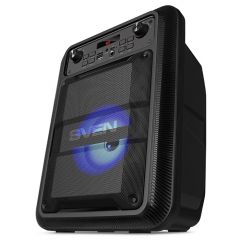 SVEN PS-400 Black, Bluetooth Portable Speaker, 12W RMS, LED display,