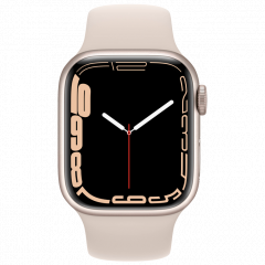 Series 7 41mm MKHR3 GPS + LTE- Starlight Aluminium Case with Starlight Sport Band
