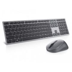 Dell Premier Multi-Device Wireless Keyboard and Mouse - KM7321W - Russian (QWERTY), Dual mode RF 2.4 GHz and Bluetooth 5.0, Scroll wheel (programmable: left tilt, click, right tilt), 3-Year Advanced Exchange Service.