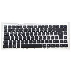 Keyboard Sony VGN-FW w/frame ENG/RU Silver/Black