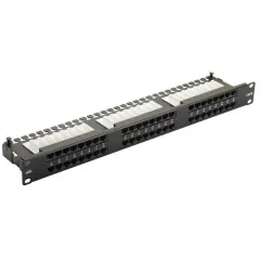 48 ports UTP Cat.6 patch panel, 2U, LY-PP6-05, 19" Krone & 110 Dual