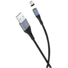 Кабель для зарядки и синхронизации XO NB125, USB Type-A/USB Type-C, 1м, Чёрный