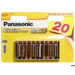 Батарейки Panasonic LR03REB, AAA, 20шт.