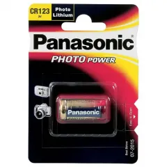 Батарейки Panasonic CR-123AL, CR123A, 1шт.