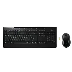 Set Tastatura + Mouse Fujitsu LX900, Fara fir, Negru