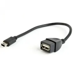 Адаптер USB Cablexpert A-OTG-AFBM-002, USB Type-A (F)/USB Type-B, 0,15м, Чёрный