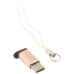 Адаптер Remax RA-USB1, micro-USB (F)/USB Type-C, Золотистый
