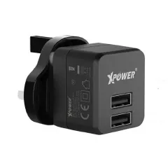 incarcator Xpower Charger + Type-C Cable, 2USB, 2.4A, Negru