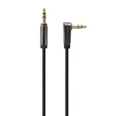 Аудиокабель Cablexpert CCAP-444L-1M, 3.5mm 3-pin (M) - 3.5mm 3-pin (M), 1м, Чёрный