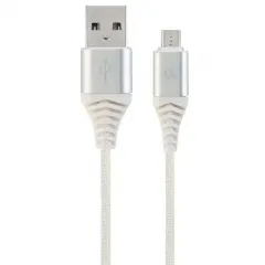 Cablu incarcare si sincronizare Cablexpert CC-USB2B-AMmBM-2M-BW2, USB Type-A/micro-USB, 2m, Alb