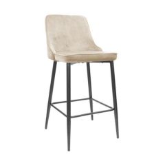 Scaun de Bar Clasic~Beige+Black legs