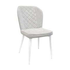 Scaun Tusk~ light Grey seat+white leg