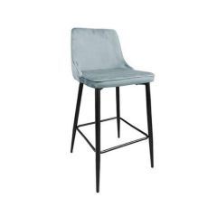 Scaun de Bar Clasic~Light Blue&Black Legs
