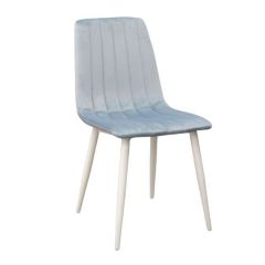 Scaun DC-90P~N17 Catifea Light Blue+White legs