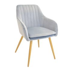 Scaun Iris~Light Blue+Golden Legs