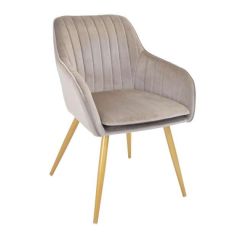 Scaun Iris~Beige+Golden Legs