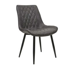 Scaun Hans~Black PU+black leg