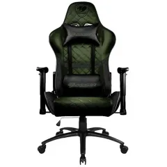 Игровое кресло Cougar Armor One, ПВХ Кожа, Чёрный/Зеленый
