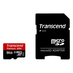 Карта памяти Transcend MicroSDXC Class 10, 64Гб (TS64GUSDU1)