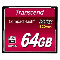 Карта памяти Transcend CompactFlash 800, 64Гб (TS64GCF800)