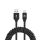 CABLE USB - LIGHTNING, 3A, 1.8M, EXTENDABLE TELLUR BLACK  TLL155396