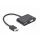ADAPTOR CABLEXPERT A-HDMIM-HDMIFVGAF-01, HDMI (M) - HDMI (F) + VGA, 0.15 M, NEGRU