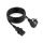 POWER CORD PC-186A-VDE,  1.8 M, SCHUKO INPUT AND RIGHT ANGLED C13 OUTPUT, WITH VDE APPROVAL, BLACK