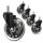OFFICE CHAIR WHEEL POLYURETHANE, D.65MM, UNIVERSAL, 5PCS/SET, BULK PACKAGE, BLACK