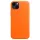 LEATHER CASE MAGSAFE ORANGE FOR IPHONE 14 SERIES