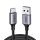 UGREEN КАБЕЛЬ НЕЙЛОНОВАЯ ОПЛЕТКА+АЛЮМИНИЙ USB-A - TYPE-C 480 МБИТ/С, СЕРЫЙ