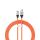 BASEUS КАБЕЛЬ COOLPLAY SERIES USB-A TO LIGHTNING 2.4A 12W 1M, ORANGE (ПОВРЕЖДЕННЫЕ КОРОБКИ)