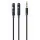 AUDIO ADAPTOR CABLEXPERT CCA-417M, 3.5MM 4-PIN (M) - 2X 3.5MM 3-PIN (F), 0,2M, NEGRU