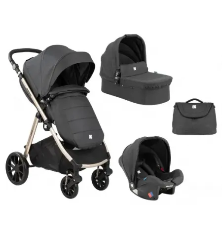 Carucior 3-in-1 Kikka Boo Ugo, Negru