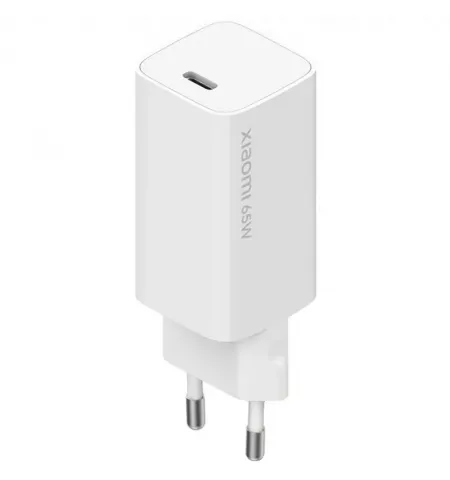 incarcator Xiaomi Mi 65W Fast Charger with GaN Tech Type-C, 65W, Alb