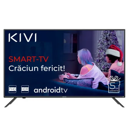 40" LED SMART TV KIVI 40F740LB, 1920x1080 FHD, Android TV, Negru