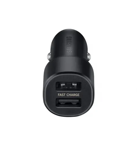 Автомобильное зарядное устройство Samsung Dual Fast Car Charger, 15Вт, Чёрный