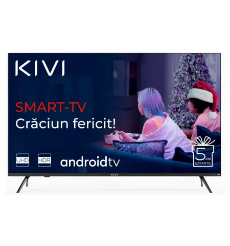 43" LED SMART TV KIVI 43U740LB, 3840x2160 4K UHD, Android TV, Negru