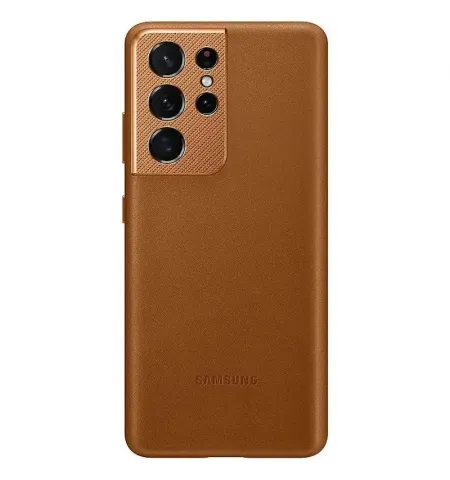 Чехол Samsung Leather Cover for Galaxy S21 Ultra, Коричневый