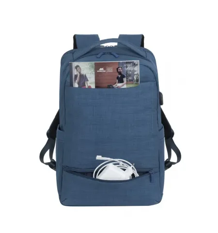 Рюкзак для ноутбука RivaCase Biscayne, 17.3", Полиэстер, Синий